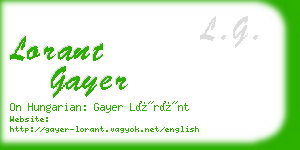 lorant gayer business card